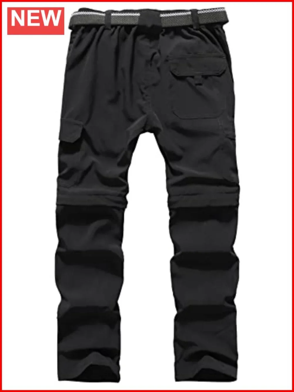 Boys Girls Convertible Zip Off Hiking Cargo Pants Quick Dry Outdoor Trousers